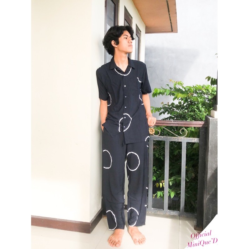 PIYAMA KEMEJA SET TIEDYE COWOK / PRIA