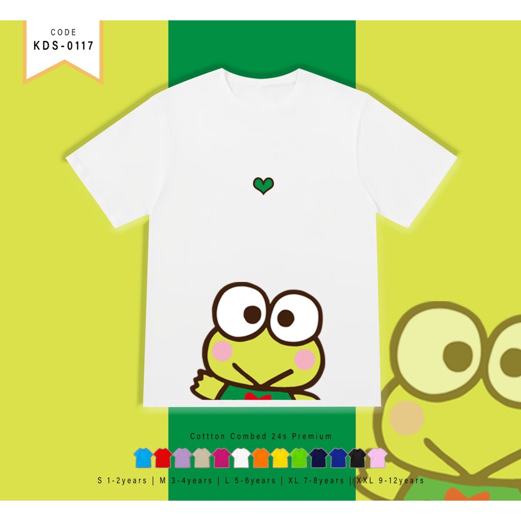 T-SHIRT KIDS / KAOS ANAK-ANAK BERGAMBAR KEROPPI / CUSTOM TEE / MURAH