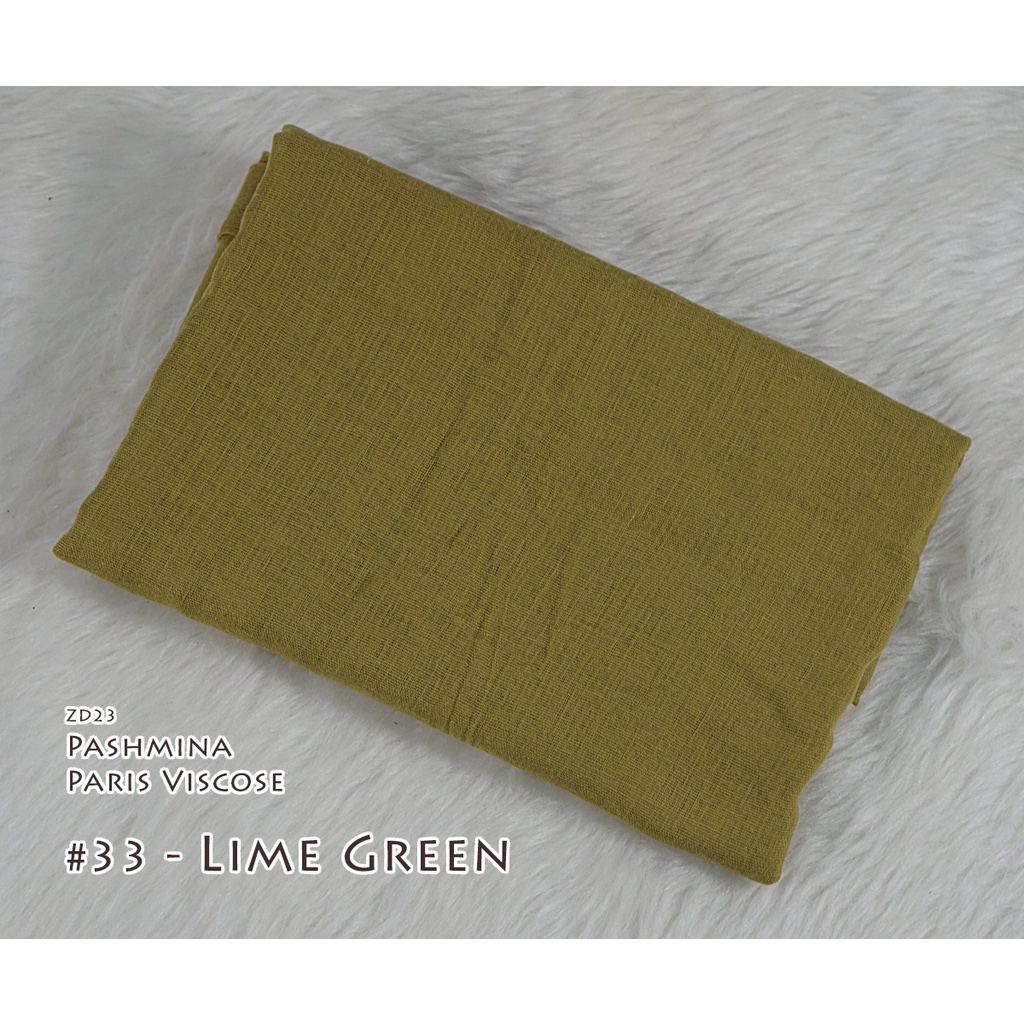 Pashmina Polos Paris Viscose - AYUMI by Luulu Scarf-#33 - Lime Green