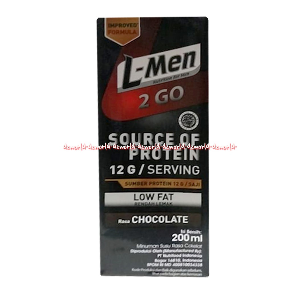 

L-men 2go Whey Protein Coklat 200ml Susu Cair Lmen Siap minum 2 Go To go UHT Susu Nutrisi Untuk Pria Cowok Agar Lebih Berotot Fitnes L men Uht 200 ml