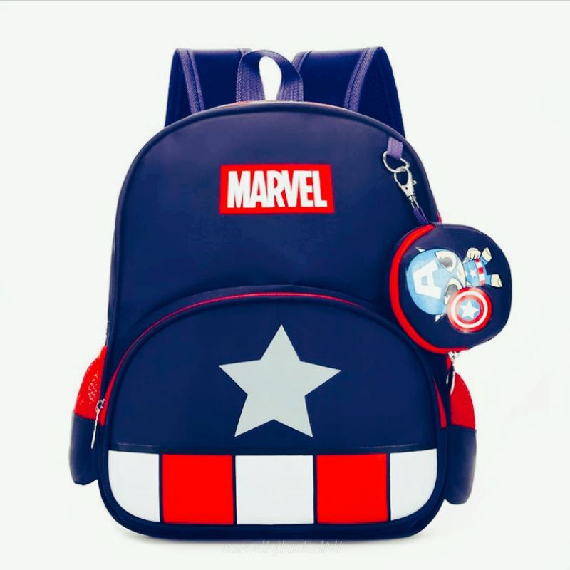 Mochillastore - Tas Ransel Anak Laki Laki Karakter Marvel Tas Sekolah Anak PG PAUD TK SD Backpack Anak CowokTas  Mini Backpack