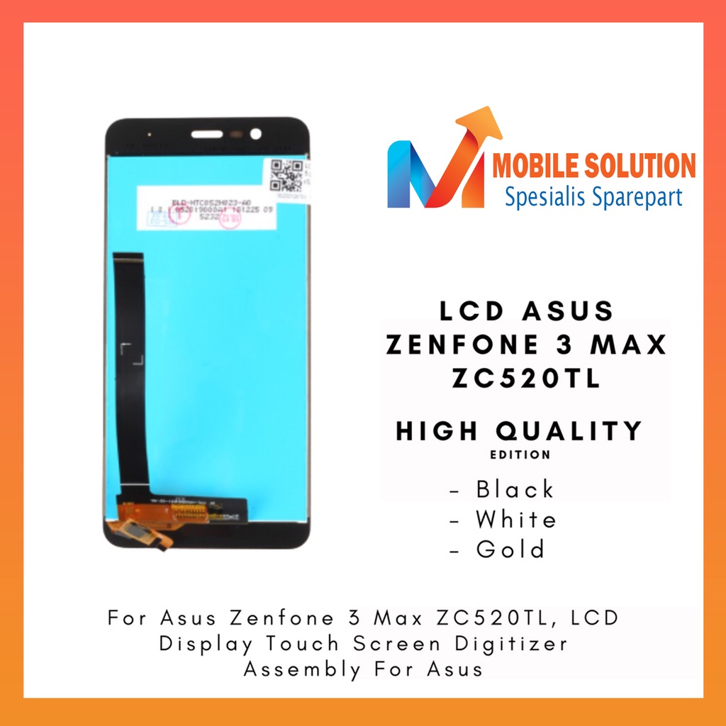 Grosir LCD Asus Zenfone 3 Max ZC520TL ORIGINAL 100% Fullset Touchscreen Garansi 1 Bulan + Packing / Bubbel