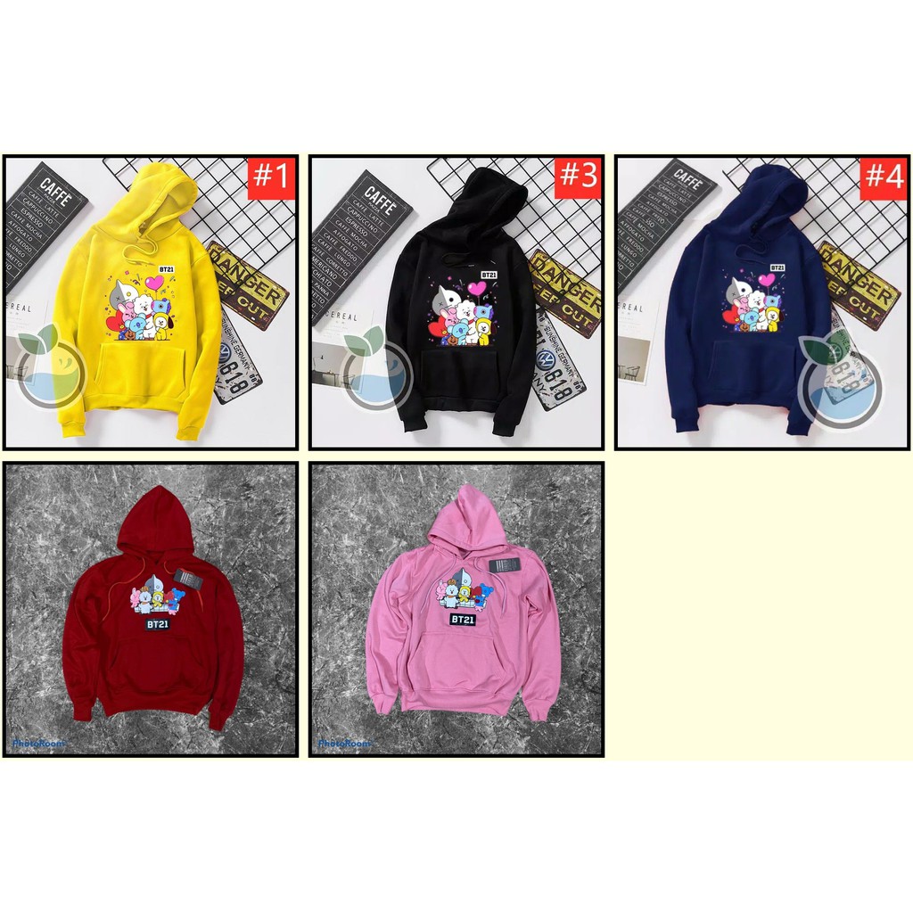 Hoodie Anak Laki Laki BT21 Sweater Perempuan Pulover anak anak