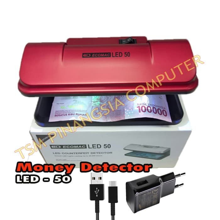 

Exclusive Money Detector Ecomac Led-50 Mesin Deteksi Uang Palsu - Lampu Uv Led