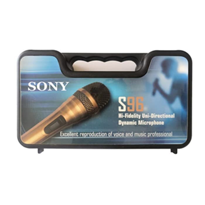 Sony Microphone Kabel S-96 Super Body Besi Plus koper - GOLD suara mantap