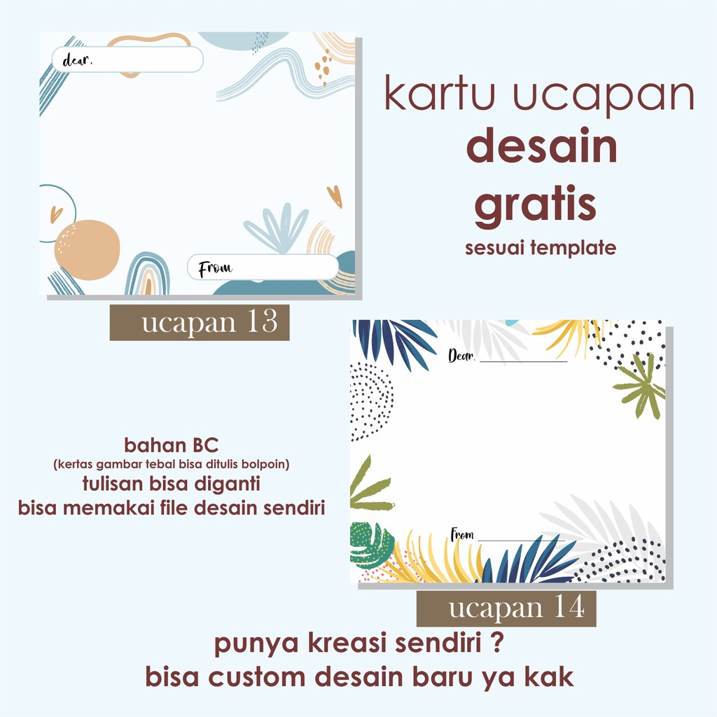 Kartu Ucapan Kosong Greeting Card Blank Indonesia