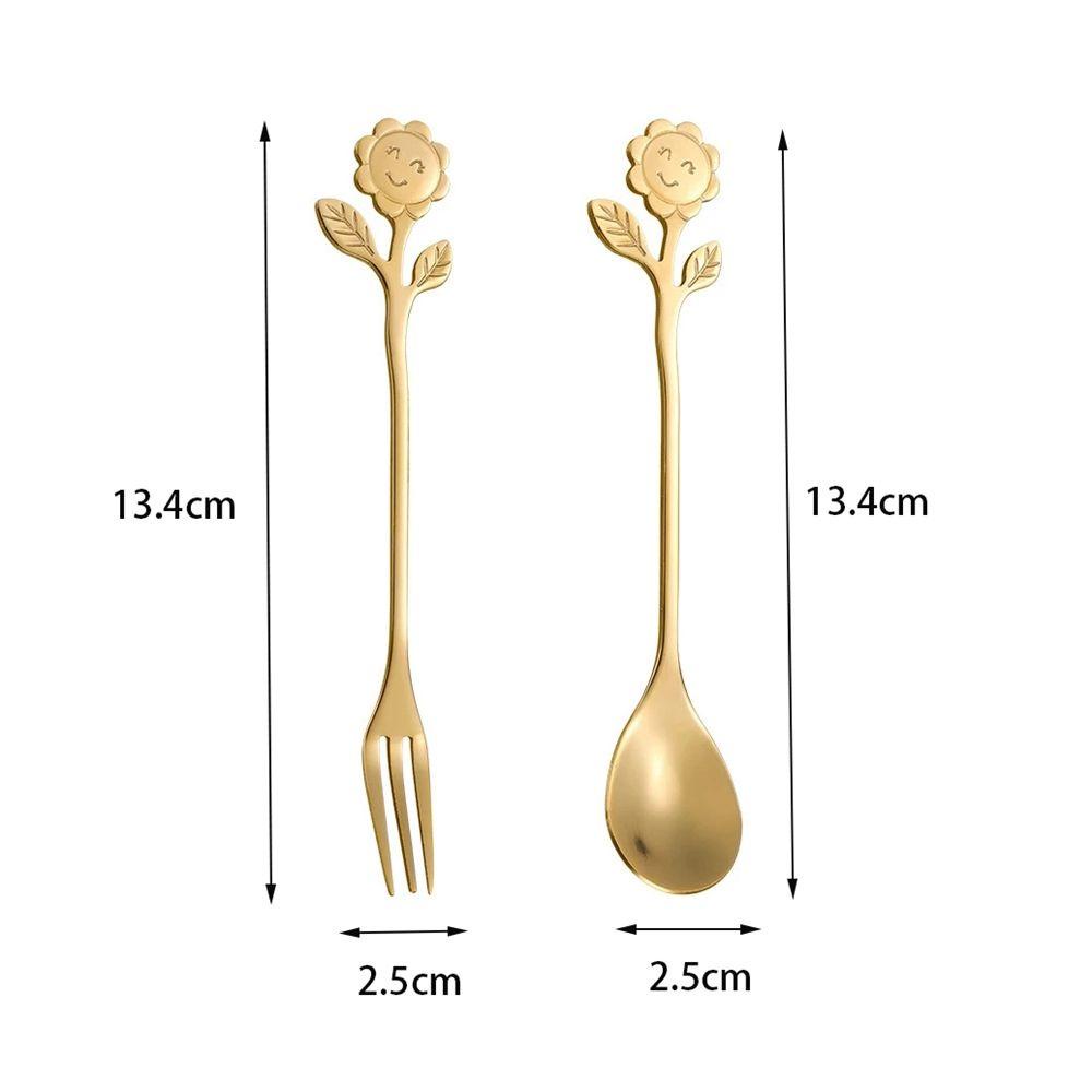 [Elegan] Sendok Teh Lucu Kreatif Mudah Dibersihkan Stainless Steel Alat Dapur Hadiah Pernikahan Hadiah Sendok Cangkir Aksesoris Dessert Spoon Fruit Fork