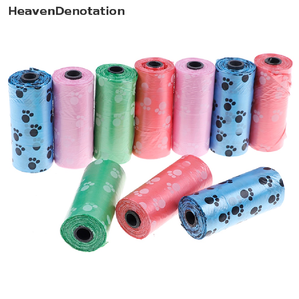 [HeavenDenotation] 10X Rolls Pet Dog Puppy Cat Poo Poop Waste Disposable Clean Pick Up Bags