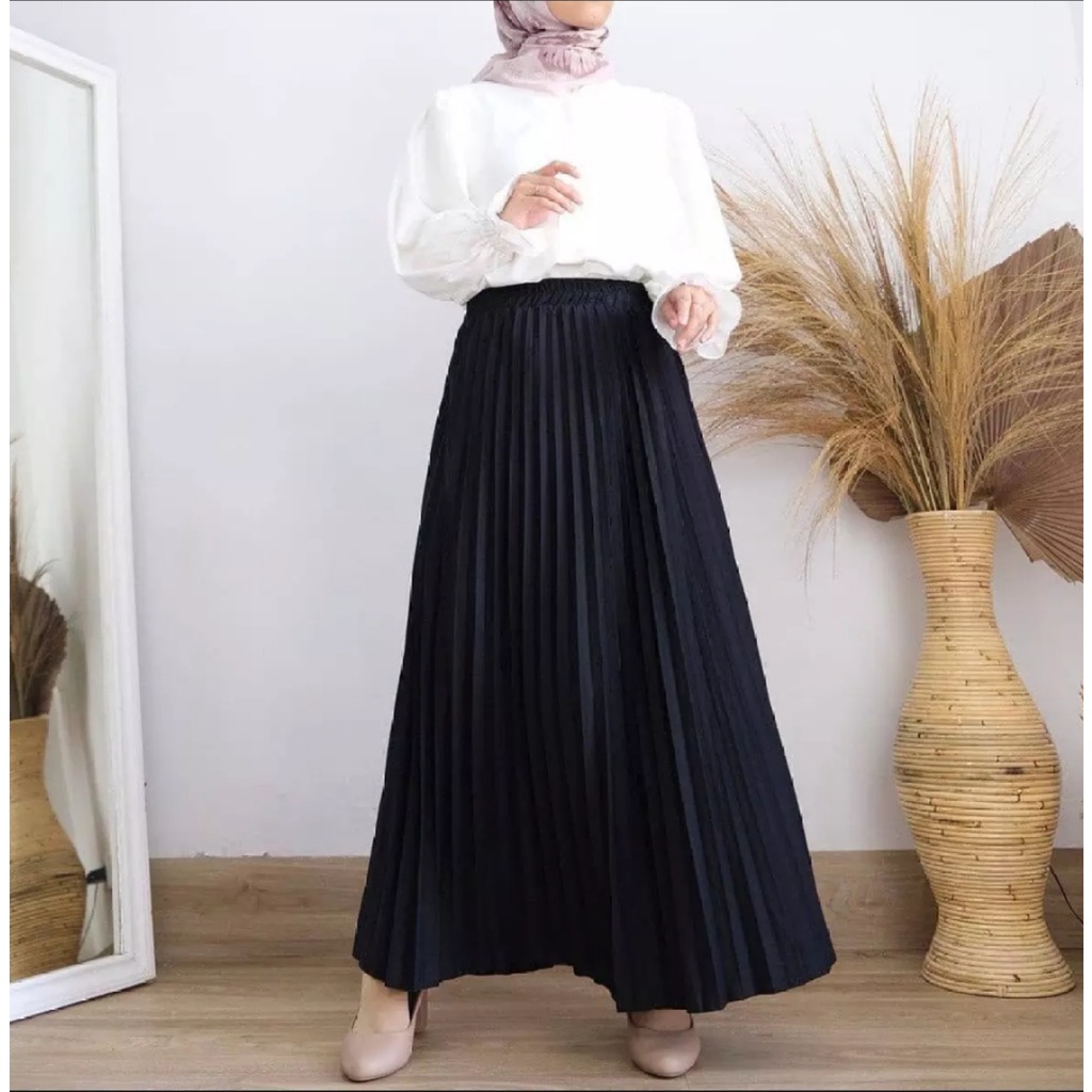 ROK PLISKET PREMIUM /ROK PANJANG MUSLIMROK MAYUNG BAHAN HYGET PREMIUM GRADE A