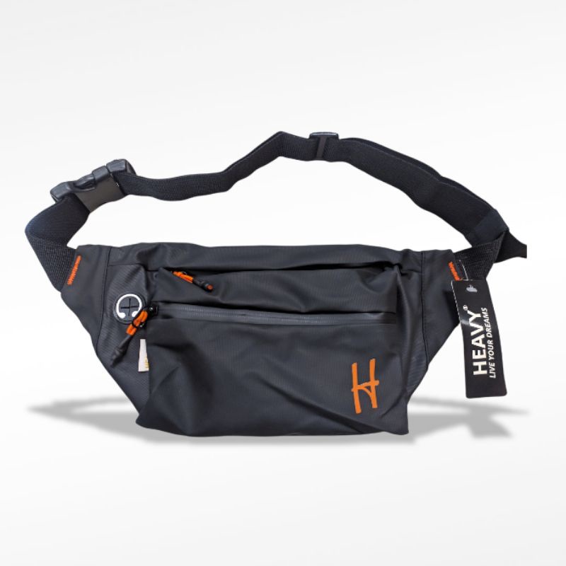 TAS SELEMPANG PRIA HEAVY.BAG. WAIST BAG HEAVY( WATERPROOF) anti air