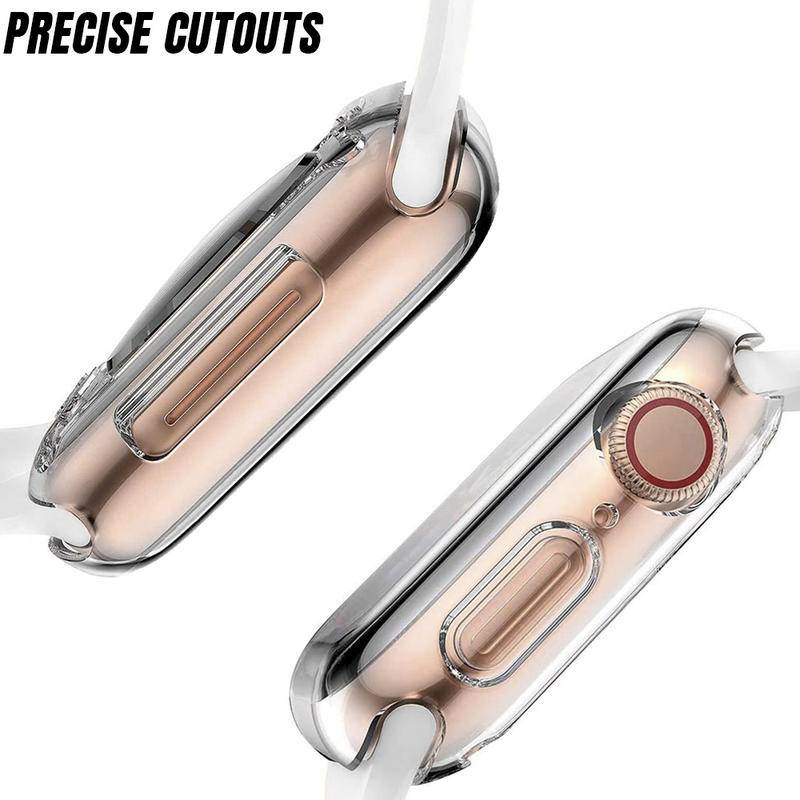 Soft Case Pelindung Layar Transparan Untuk Apple Watch Seri 7 6 5 4 3 2 1 SE 38 40 41 42 44 45mm