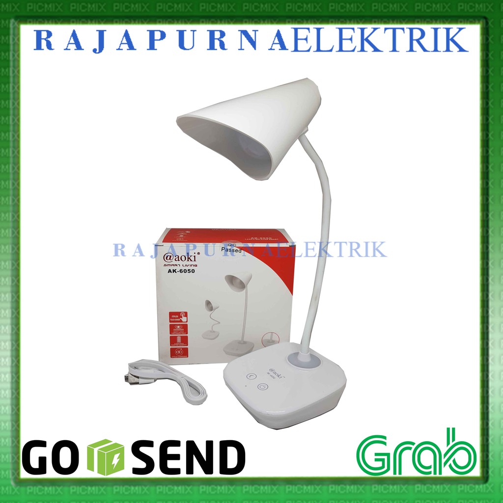 LAMPU MEJA BELAJAR TORCH DIMMER - TOUCH SENSOR - FLEKSIBEL - AOKI