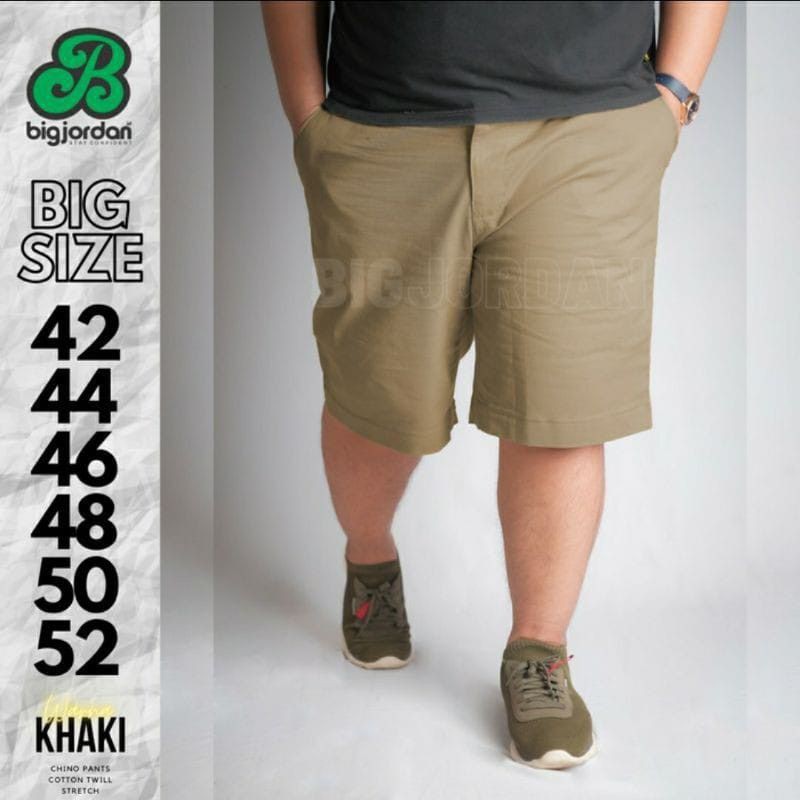 celana chinos pendek pria big size xxxl xxxxl xxxxxxl chinos jumbo oversize 52 50 48 46 44