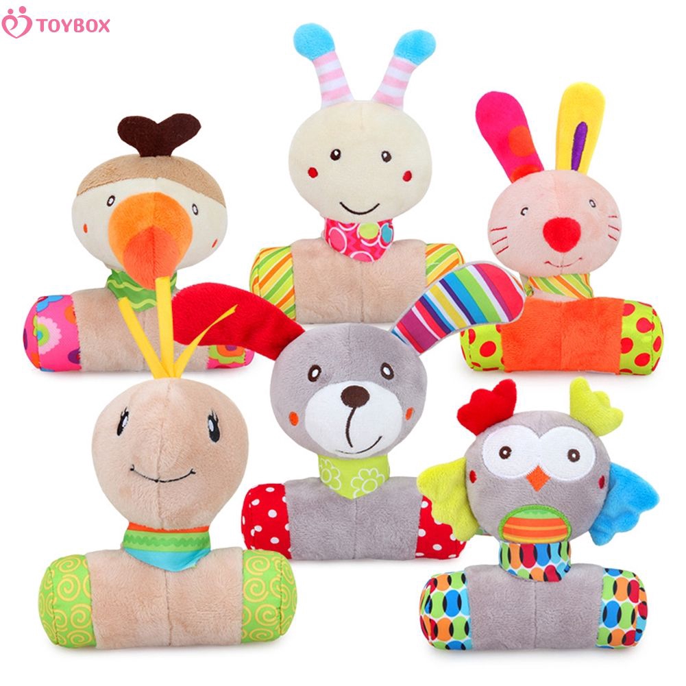 Mainan Kerincingan Genggam Dengan Gambar Kartun Binatang Untuk