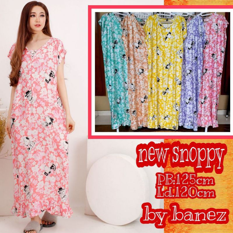 N2shoop Medan - Daster Ruffle new Snoopy / daster busui