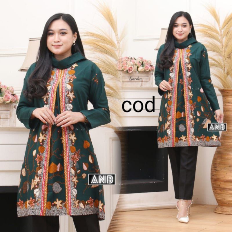 Tunik Batik Wanita Modern Kekinian Terbaru 2022 / Atasan Batik Tunik / Fashion Wanita Muslim / Baju 