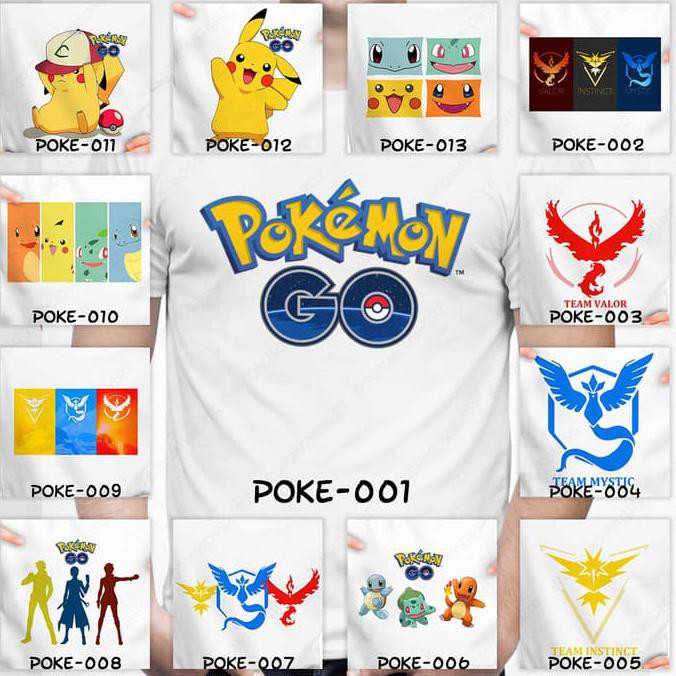 promo kaos dewasa pokemon go couple family keluarga baju pria wanita pasanga terbaru