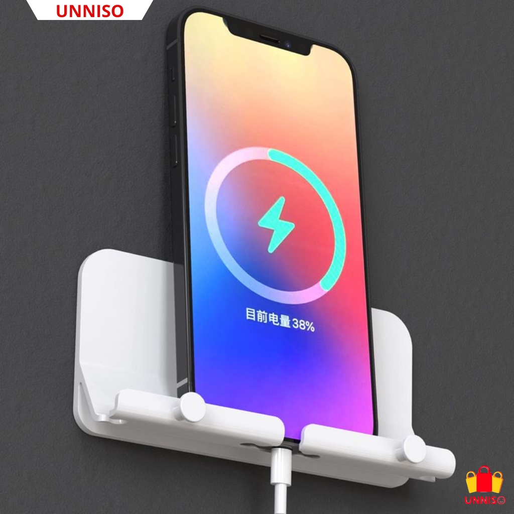 UNNISO - Holder Tembok Tempat Rak Handphone Colokan Charger HH1