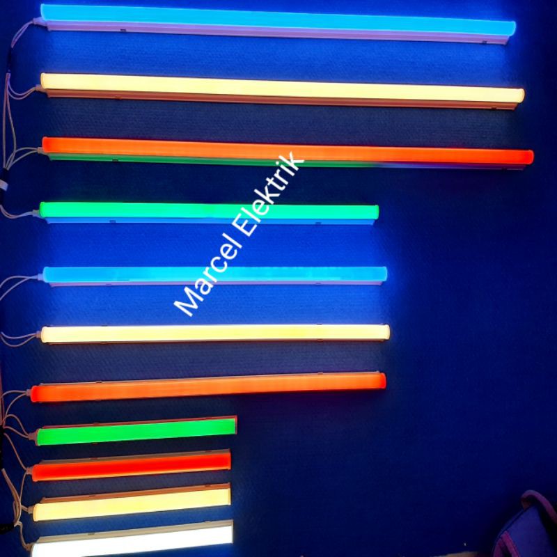Lampu LED T5 8Watt 60cm Merah.Kuning.Hijau.Biru