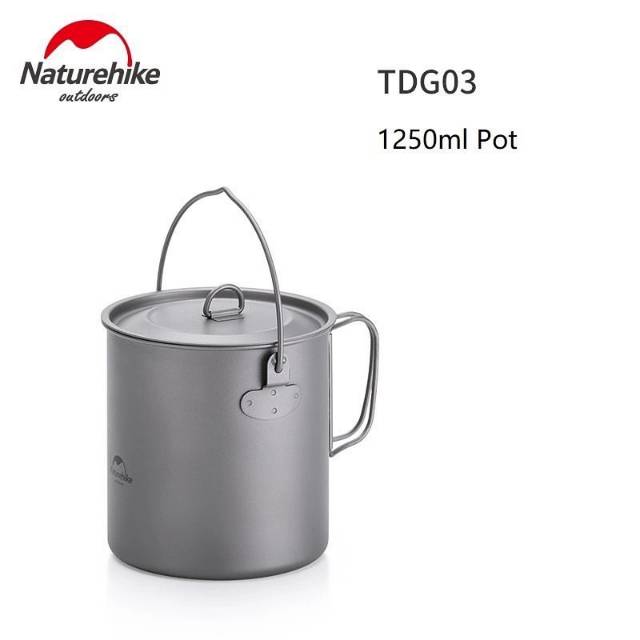 TITANIUM POT TDG03 NATUREHIKE NH18T303-C // NESTING CAMPING TITANIUM