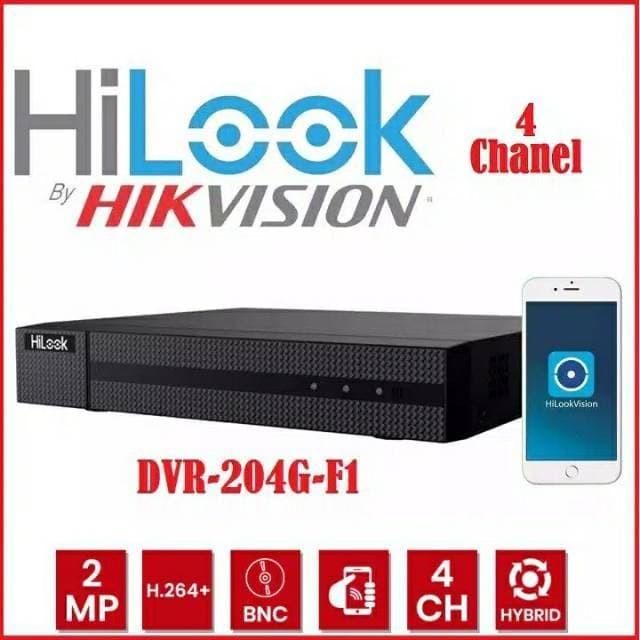 Dvr Cctv 4 Channel Hilook 204G-F1 Full Hd 1080P By Hikvision