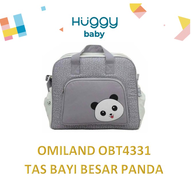 Omiland OBT4331 Tas Bayi Besar Panda Series Abu