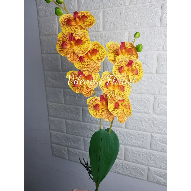 BUNGA ANGGREK ARTIFICIAL LATEX PALSU IMITASI HIAS DEKORASI/ARTIFICIAL FLOWER ORCHID LATEX 3D