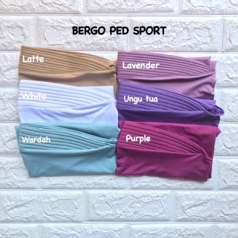 HIJAB INSTAN PED SPORT JERSEY MURAH / KERUDUNG DAILY OLAHRAGA