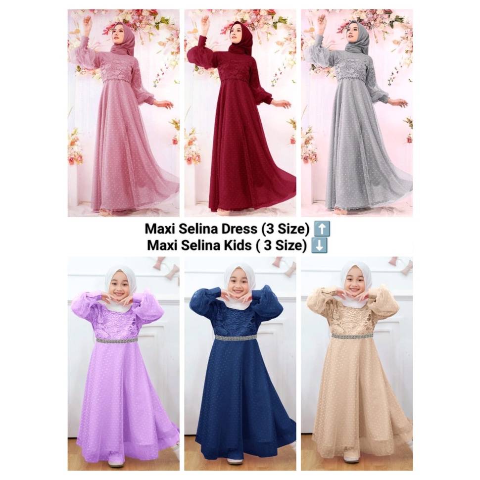 COD☑️model gamis terbaru kekinian bisa buat ibu dan anak/Pakaian Gamis CoupelTerbaru/Gamis Tutu Till