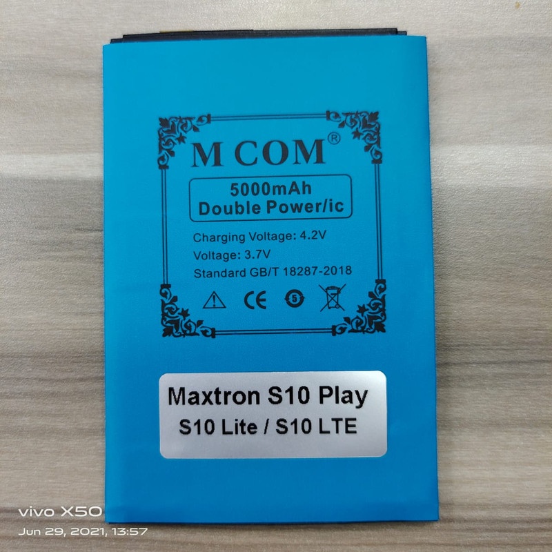 Battery Batere Batre Baterai Double Power Mcom Maxtron S10 Play - S10 Lite - S10 LTE