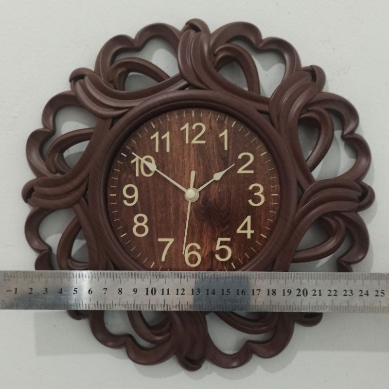 jam dinding unik bermotif kayu-4