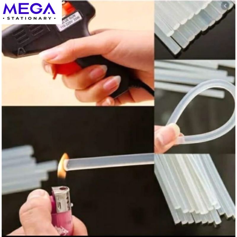 

Lem Tembak Bakar Lilin 30cm - Glue Gun isi Refill Stik Small Kecil