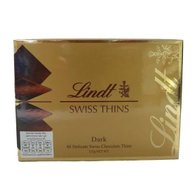 

LINDT SWISS THINS DARK CHOCOLATE 125 GR / COKELAT HITAM