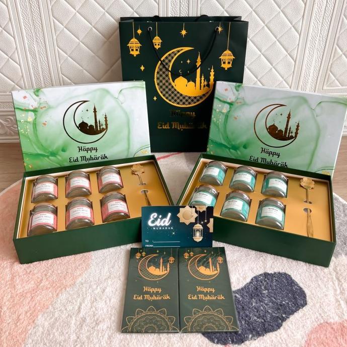 

REALFOOD Hampers Ramadhan / Lebaran / Idul Fitri model Hijau Isi 6 jar