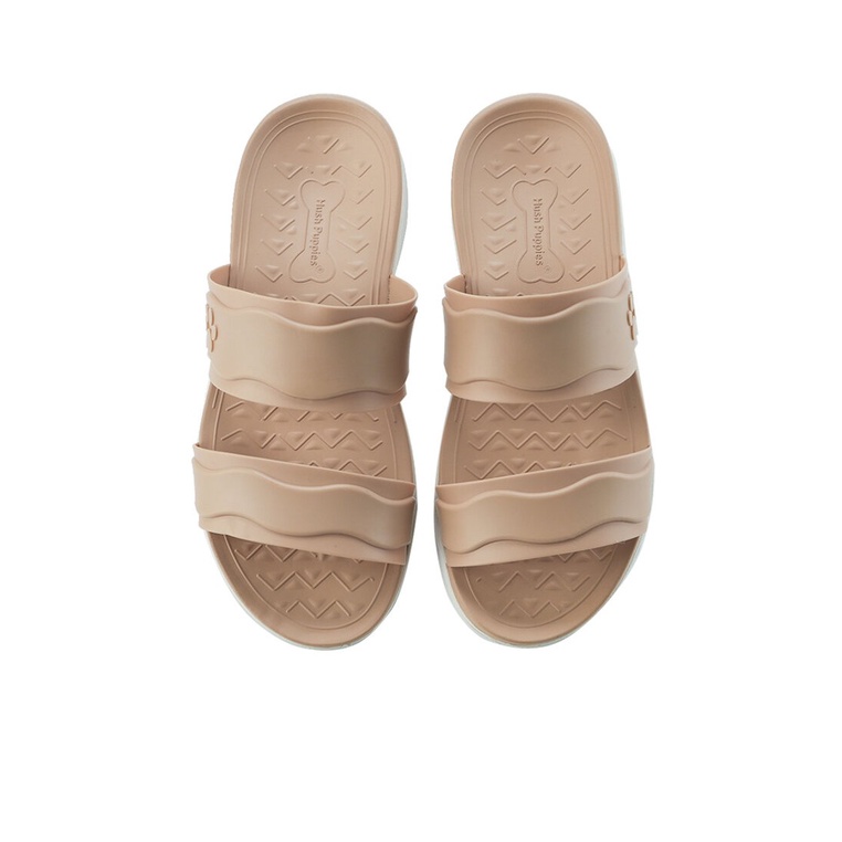 SANDAL SLIDE WANITA HUSH PUPPIES ORIGINAL CASUAL BRANDED BEIGE HW34