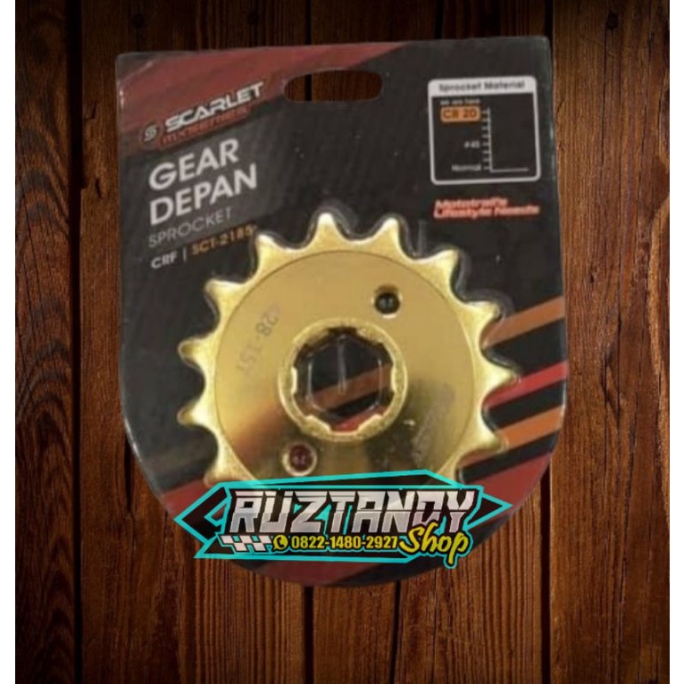 GEAR DEPAN HONDA CRF 428 14T-16T  SCARLET