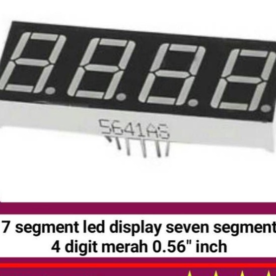 Led display seven segment 4 digit merah 0.56 inch