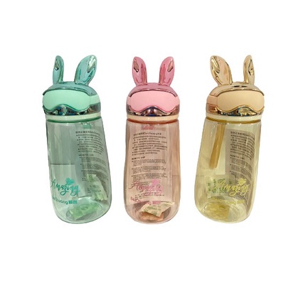 BOTOL MINUM TUTUP RABBIT KARAKTER 600ML