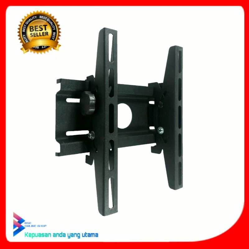 Bracket TV 32 43 Inch Adjustable Tilt Plat Besi Super Tebal