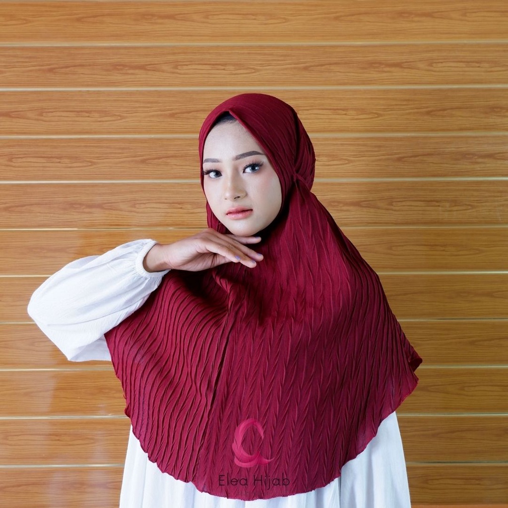 Luna hijab bergo plisket padi bergo maryam plisket full diamond