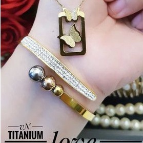 TiTanium set gelang kalung AQQ2