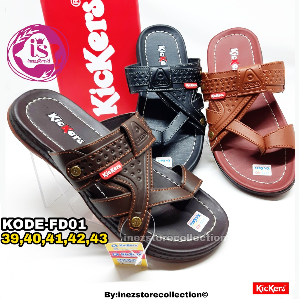 SANDAL JEPIT PRIA KICKERS TERBARU KODE FD01 MURAH GROSIR