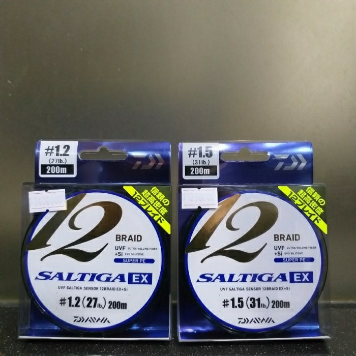 Senar PE Daiwa SALTIGA EX 200M | X12 | UVF Sensor