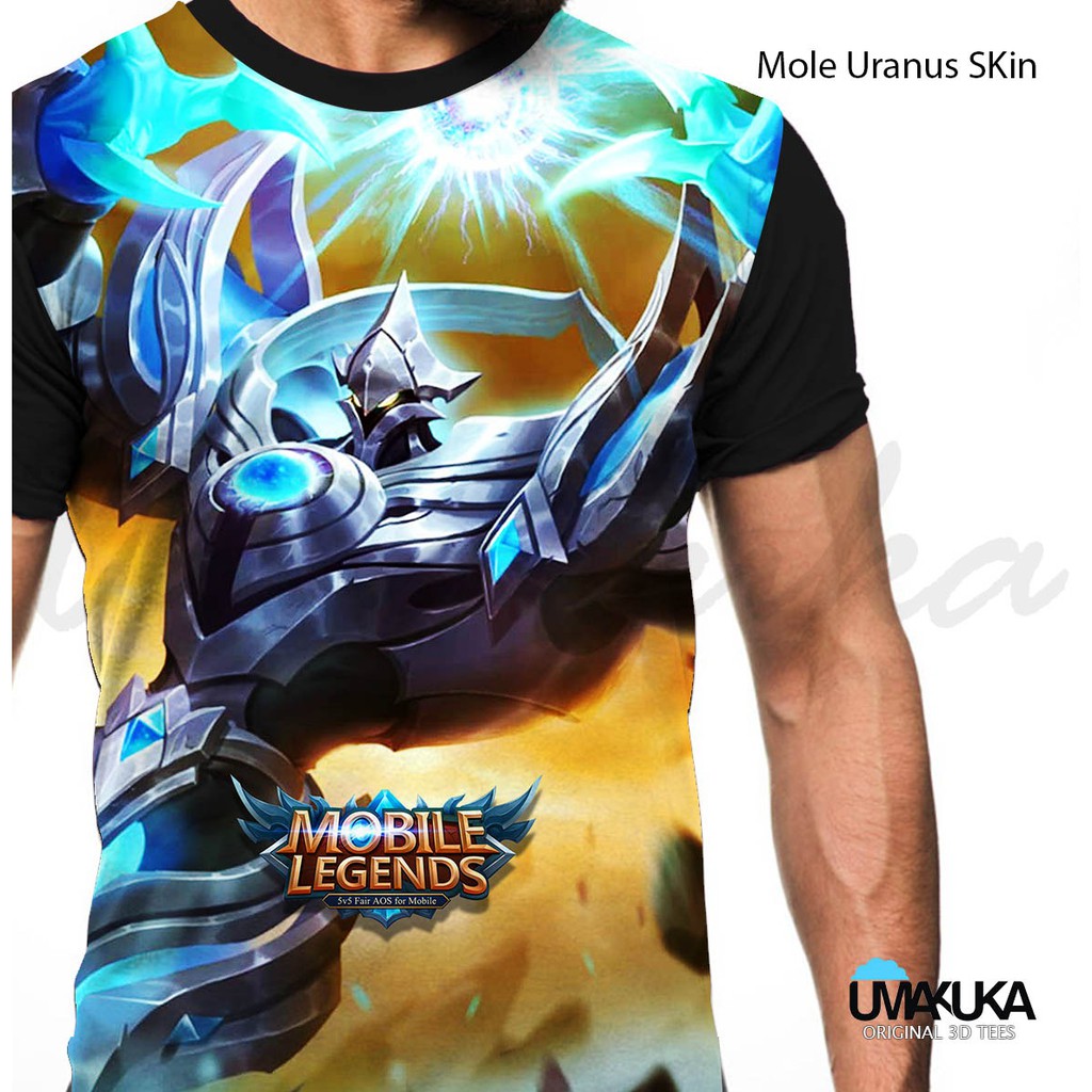 ML Uranus Skin T Shirt Kaos Baju 3D Karakter Mobile Legends Full Print Umakuka Original Murah Unik Shopee Indonesia