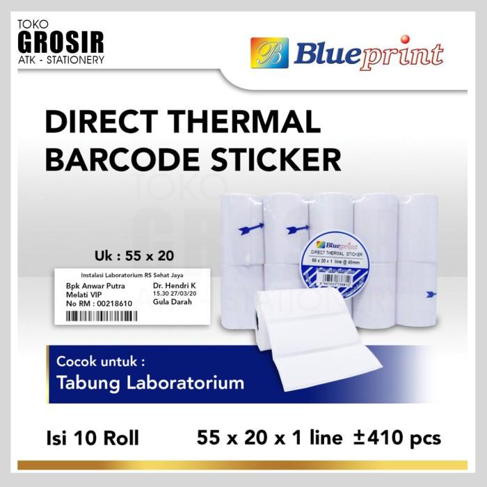 

Termurah Direct Thermal Sticker / Label Blueprint 55X20X1Line 1 Pack