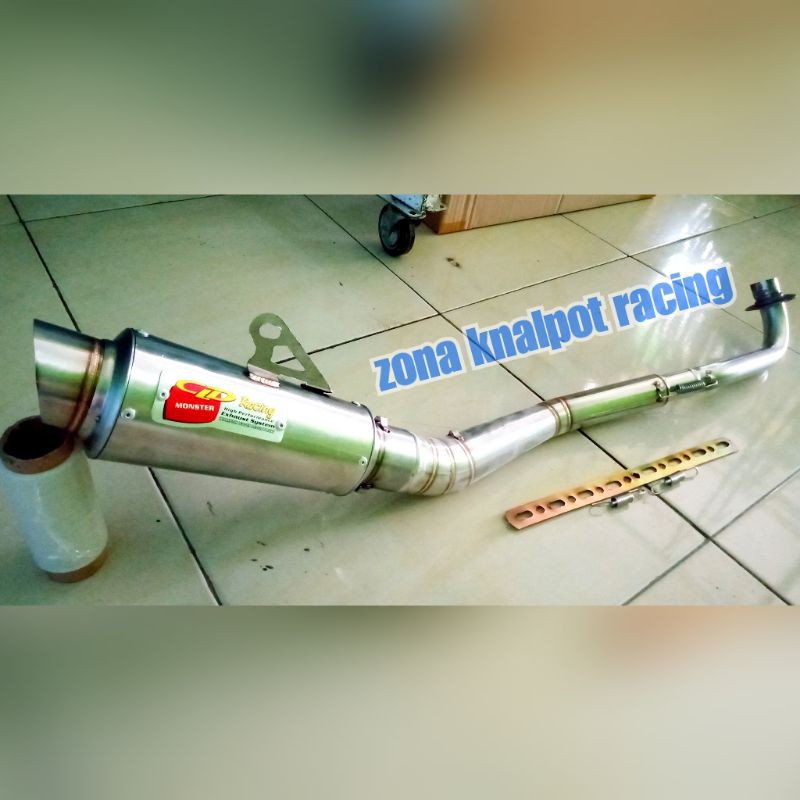 Knalpot cld jupiter z-vega-smash-shogun knalpot racing cld monster motor bebek