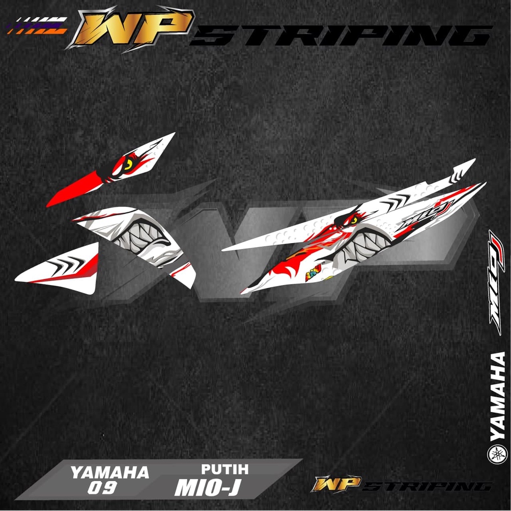 Stiker Striping MIO J/Sticker Variasi List Skotlet Motor Yamaha MIO J/Racing 09