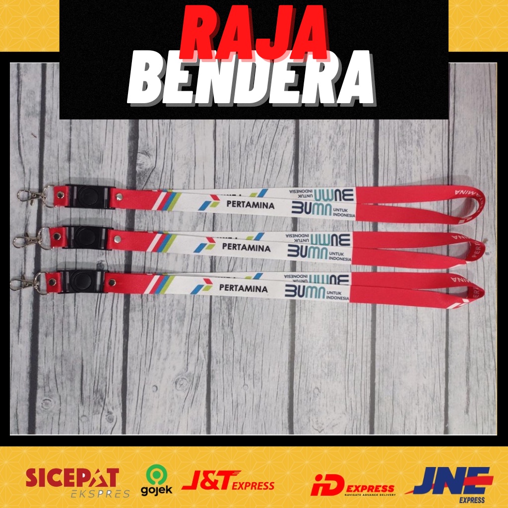 

Lanyard BUMN Pertamina MERAH PUTIH/BUMN Pertamina/ Lanyard Custom Printing
