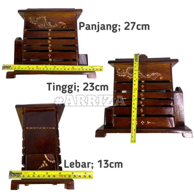 Tempat Sendok / Rak Sendok Dari kayu Jati + Tempat Tusuk Gigi + Tempat Tisu