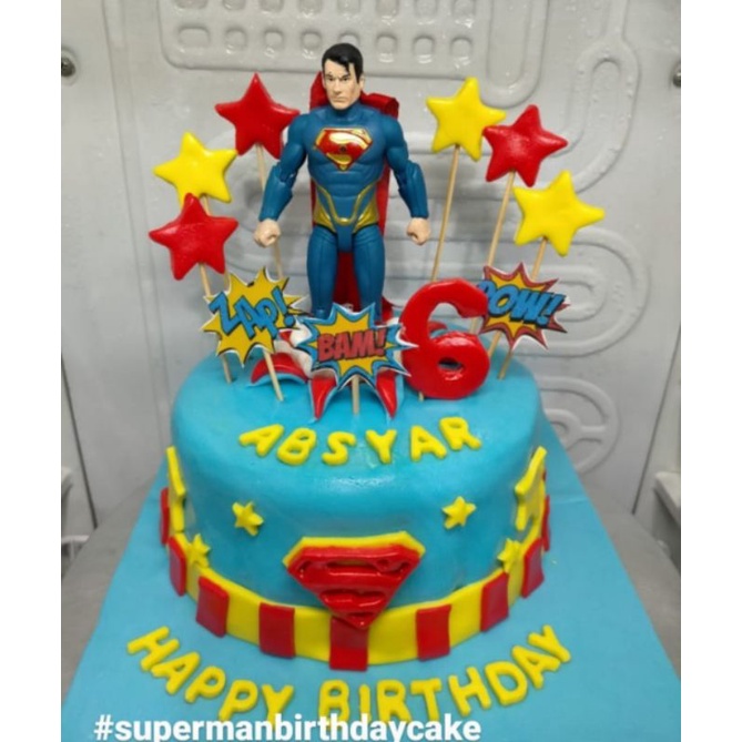 

kue ulang tahun supermen 22 cm
